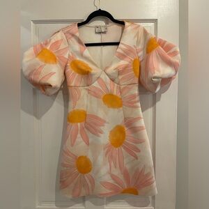 ASOS Puff Sleeve Floral Dress